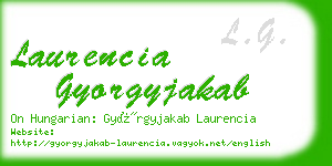 laurencia gyorgyjakab business card